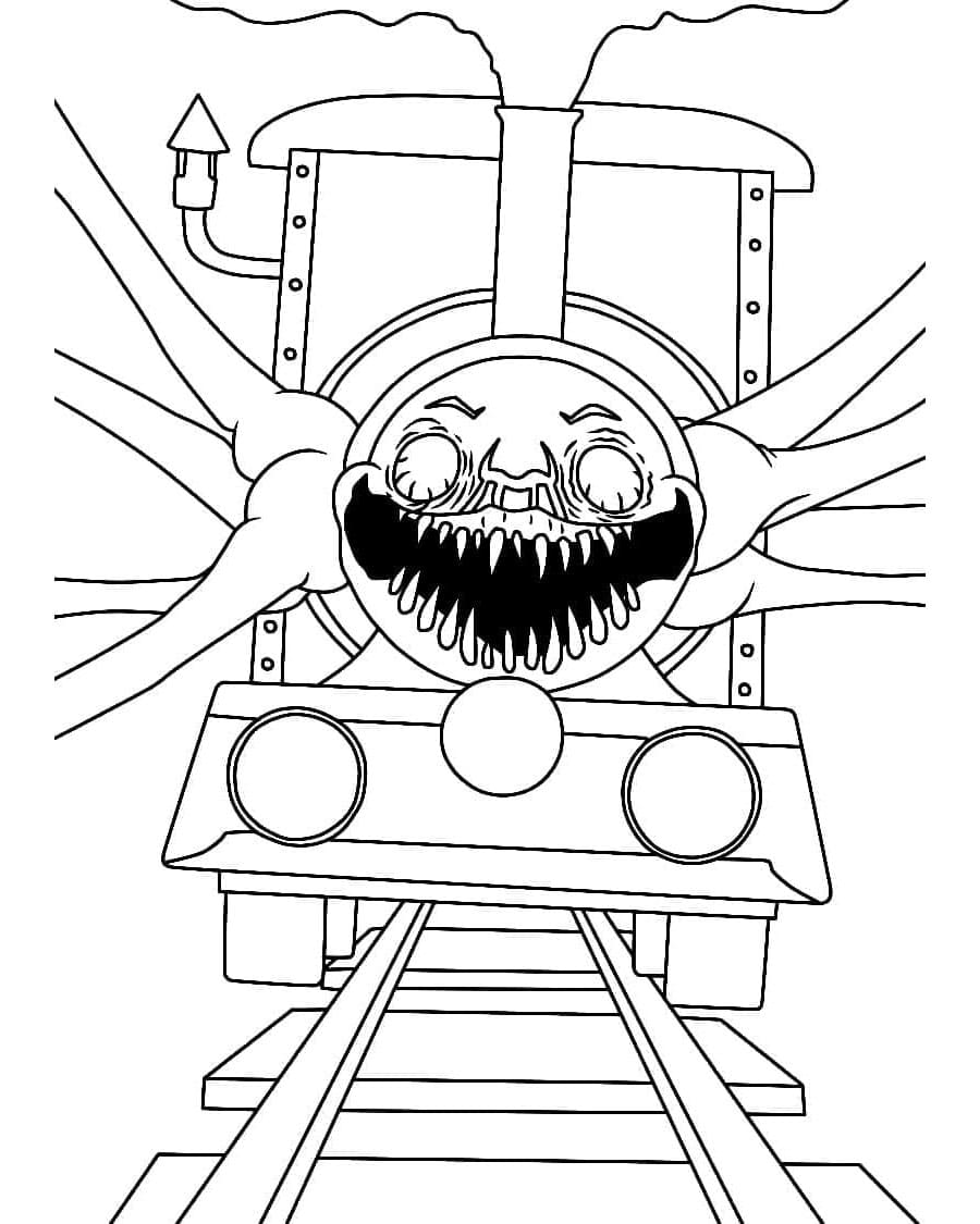 Accessible Choo-Choo Charles For Free Coloring Page