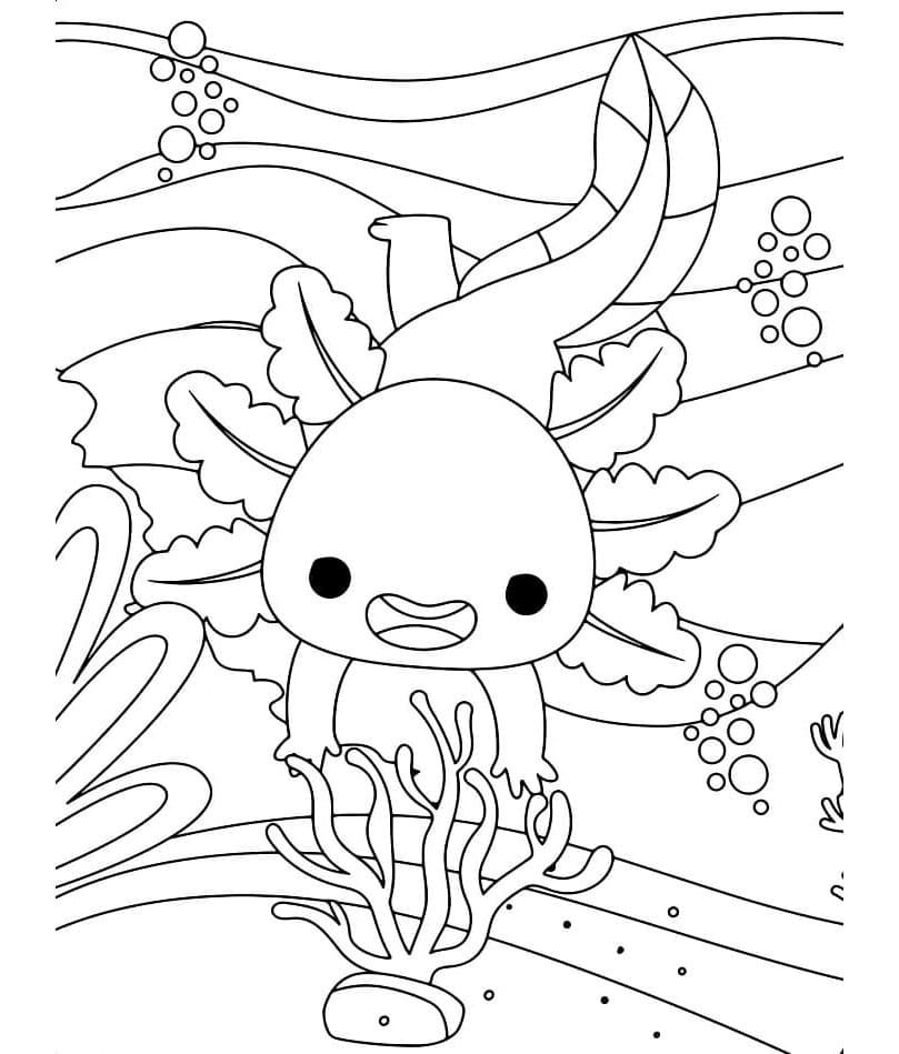 Adorable Aquatic Companion Coloring Page