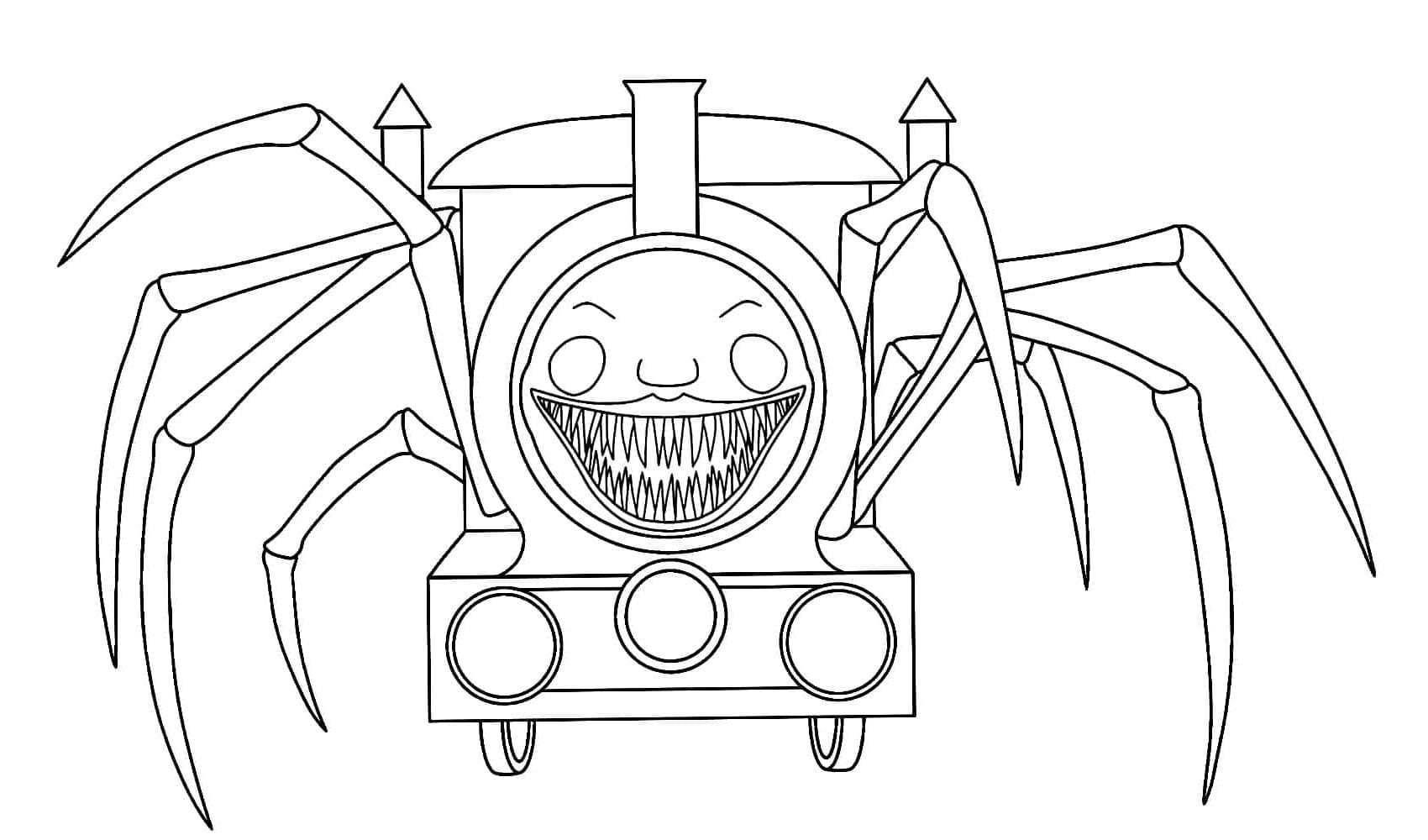 Adventure-bound Choo-Choo Charles Coloring Page