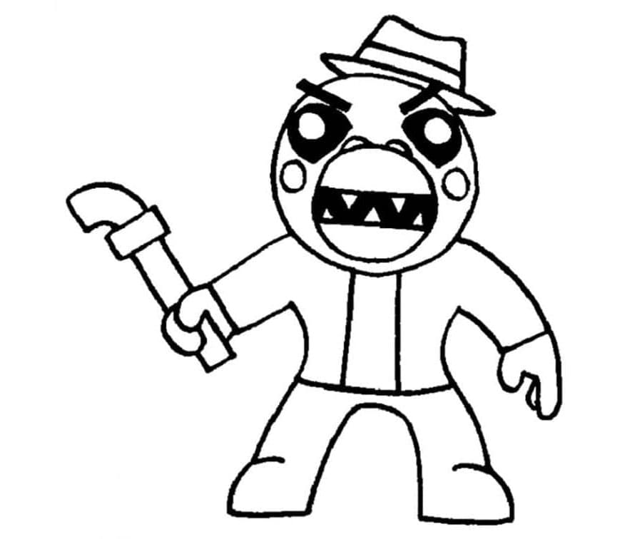 Alfis Costume in Piggy Roblox Coloring Page