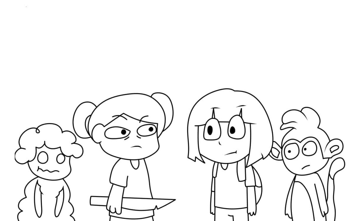 Amanda and Friends The Adventurous Crew Coloring Page