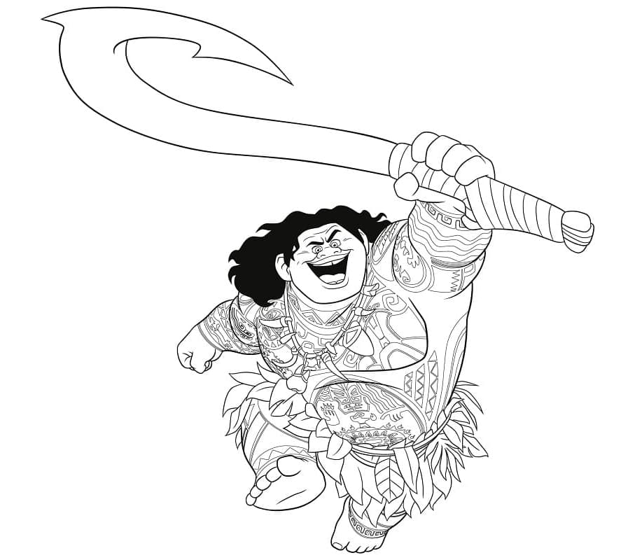 Amazing Maui Free Printable Coloring Page