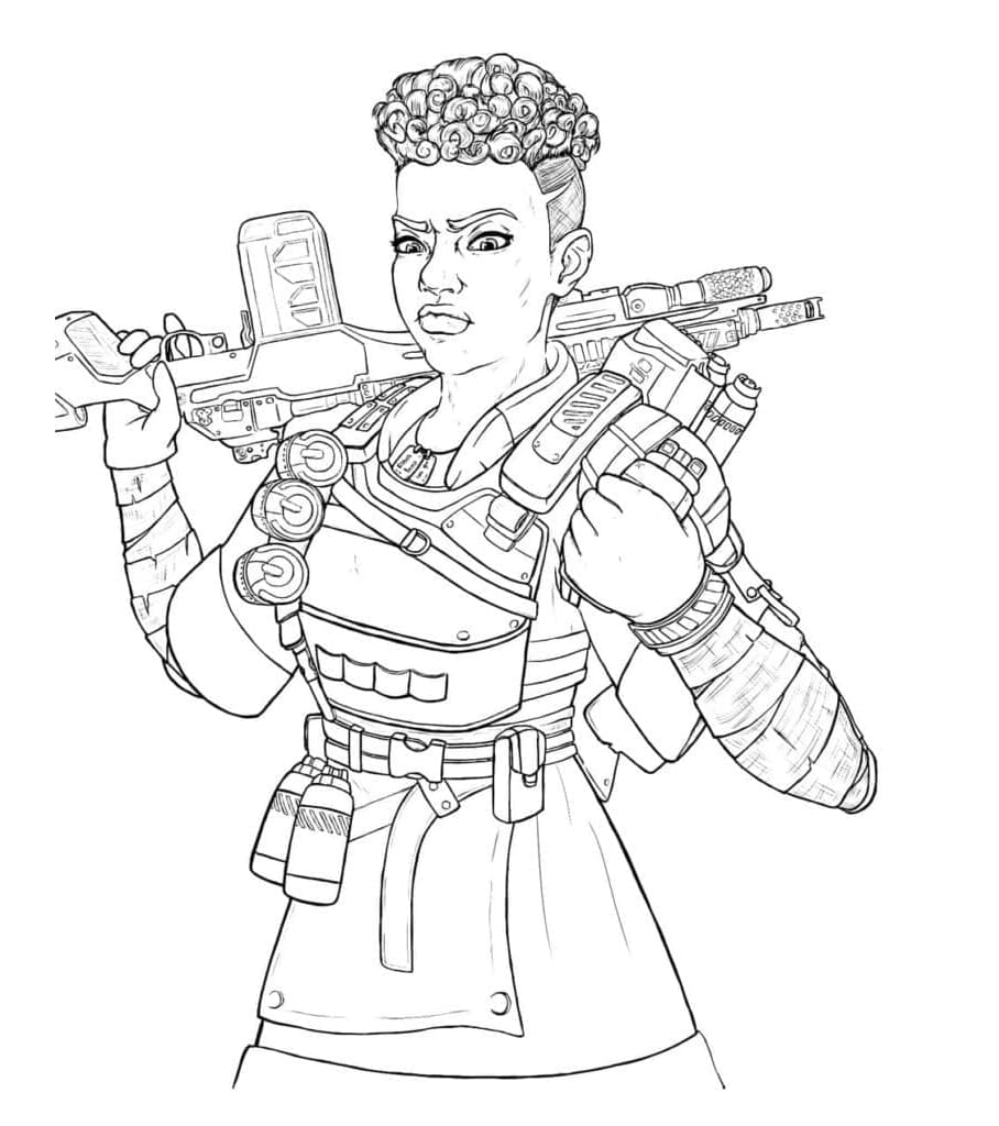 Apex Legends Bangalore Coloring Page