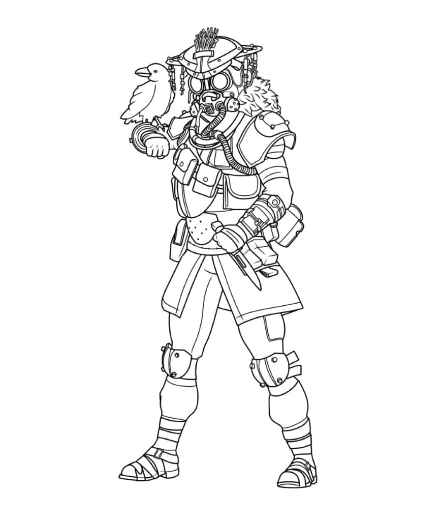 Apex Legends Bloodhound Coloring Page