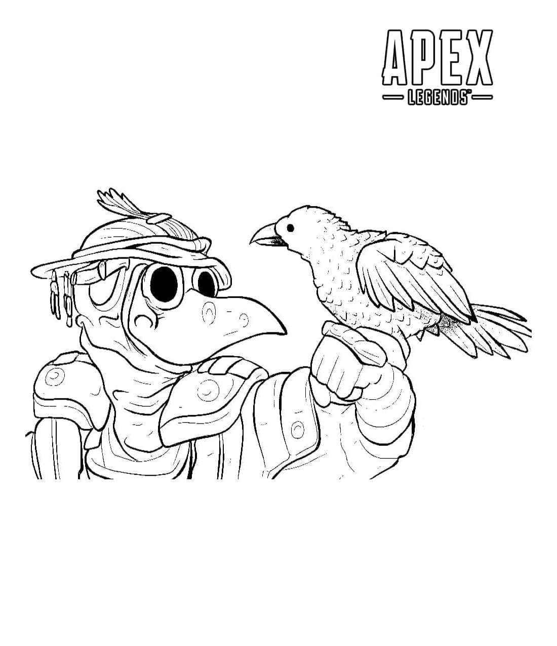 Apex Legends Bloodhound Free Coloring Page