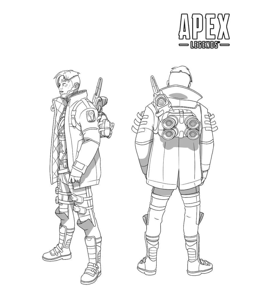 Apex Legends Crypto Coloring Page