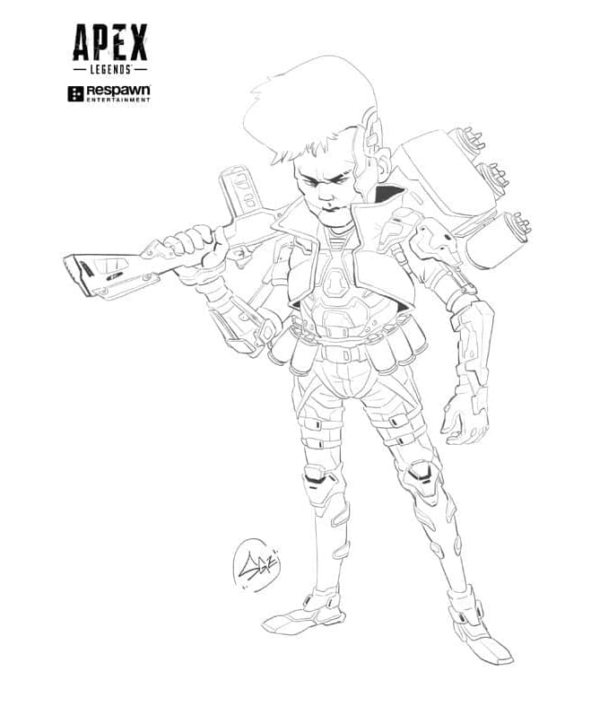 Apex Legends Free For Kids Coloring Page