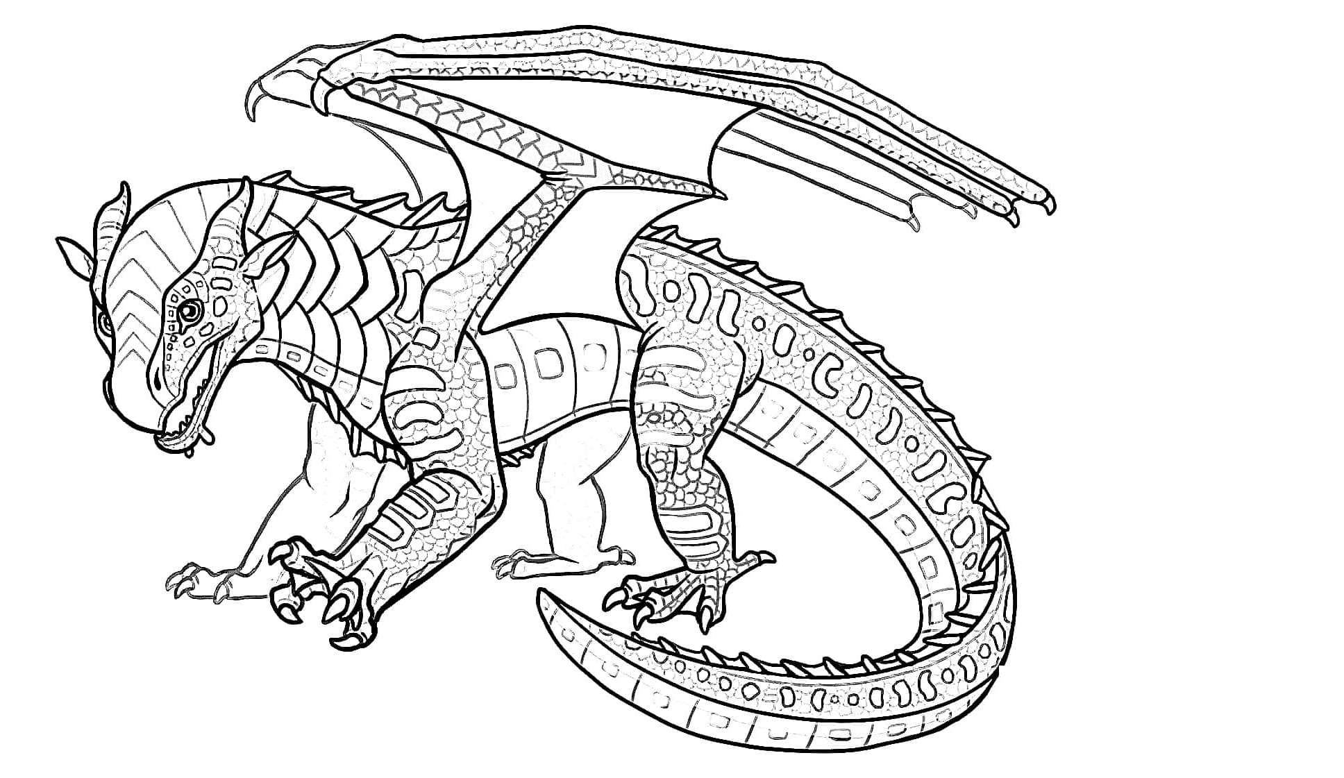 Aquatic Baby Dragon Splash Coloring Page