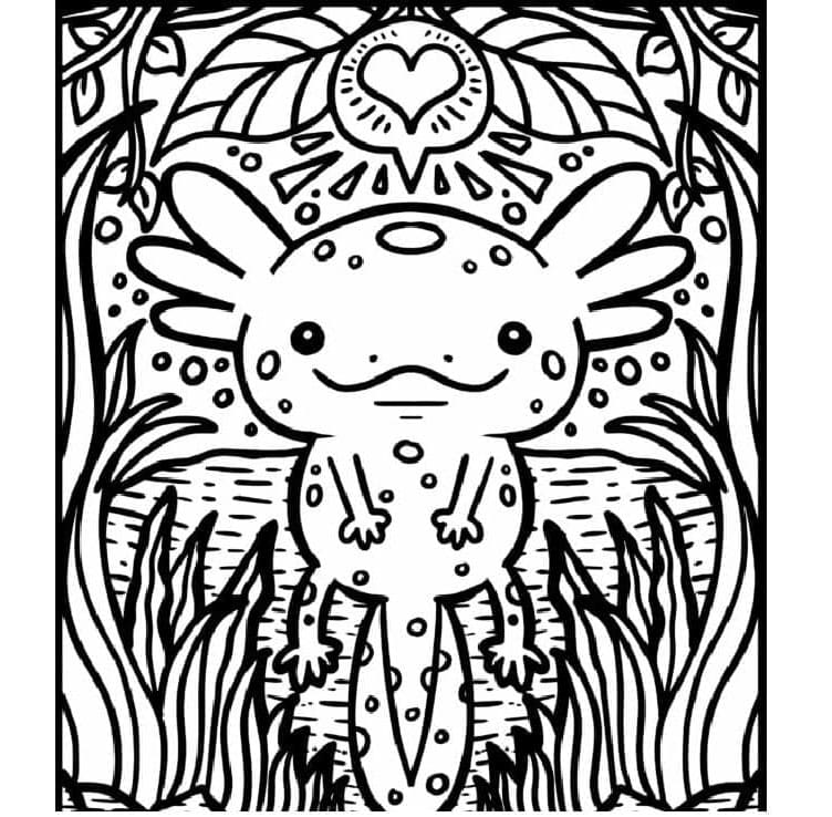 Axolotl A Model of Aquatic Perfection Coloring Page