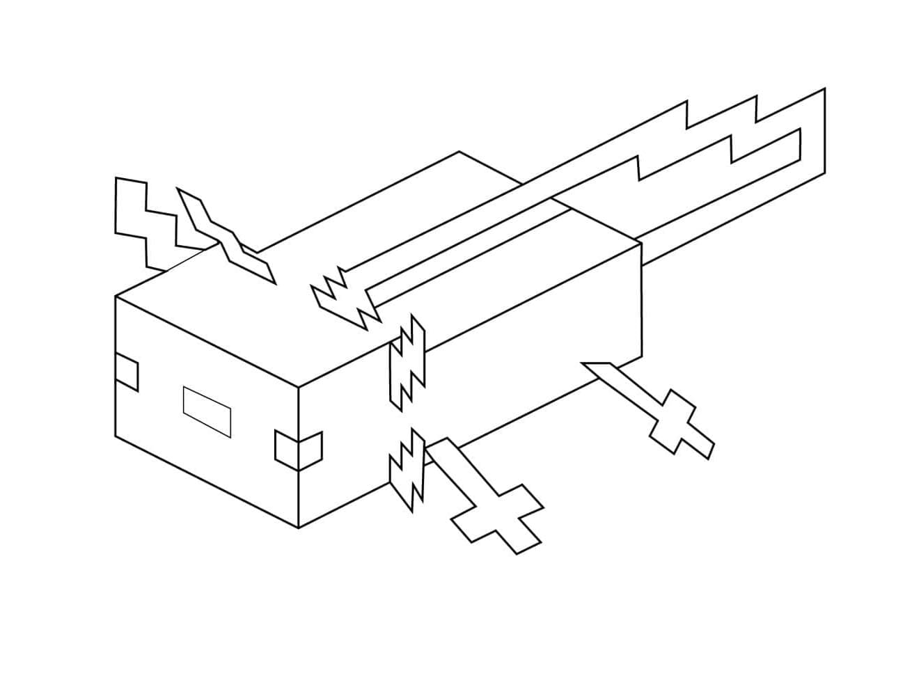 Axolotl Aquatic Allies in the Digital Realm Coloring Page