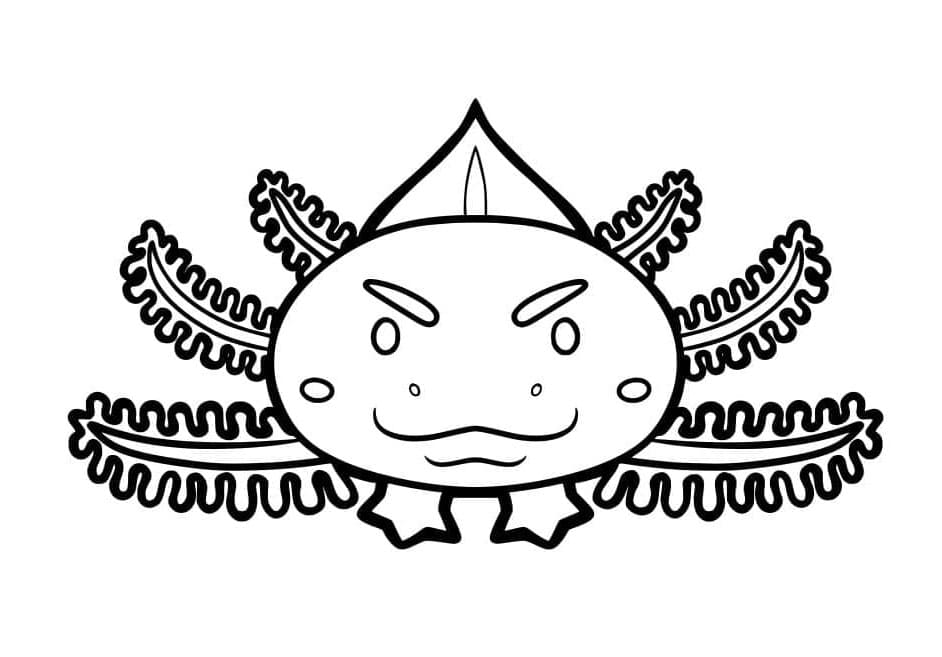 Axolotl Artistic Aquatic Freedom Coloring Page