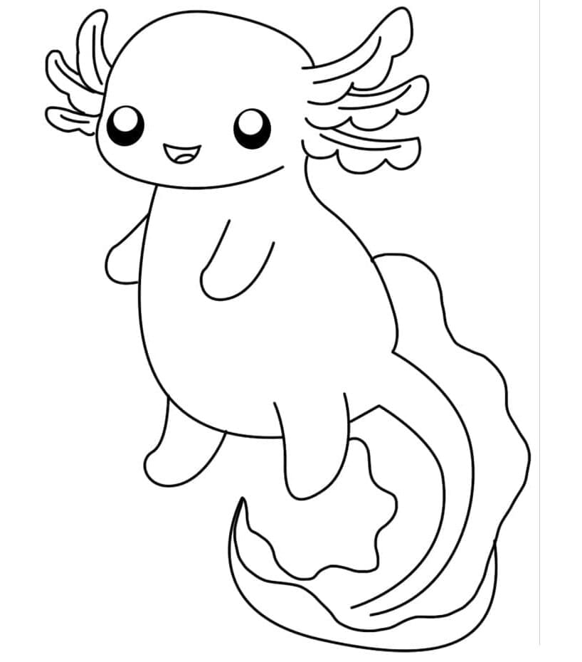 Axolotl Creative Aquatic Fun Coloring Page