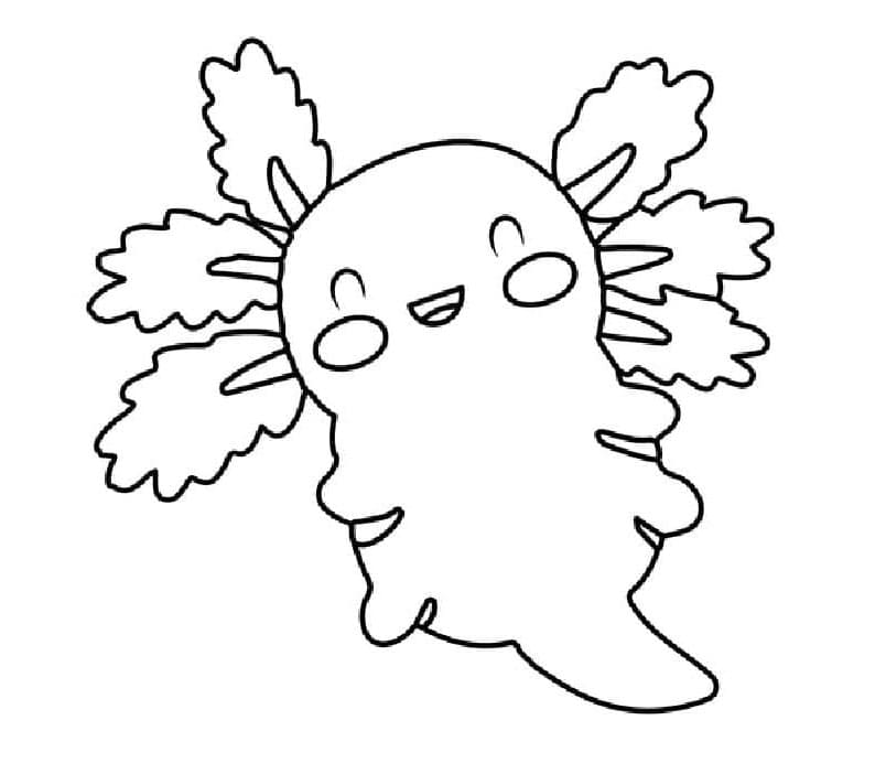 Axolotl Joyful Aquatic Companion Coloring Page