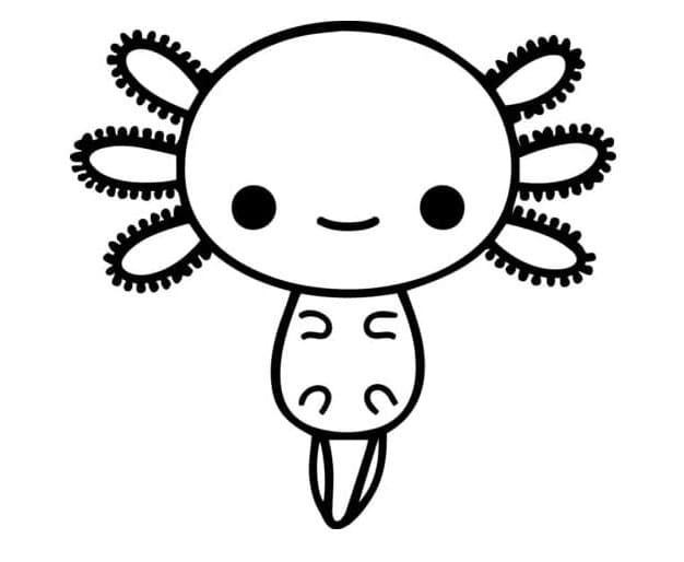 Axolotl Tiny Aquatic Wonder Coloring Page