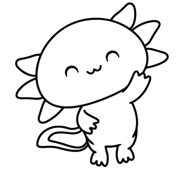 Axolotl cuteness overload Coloring Page