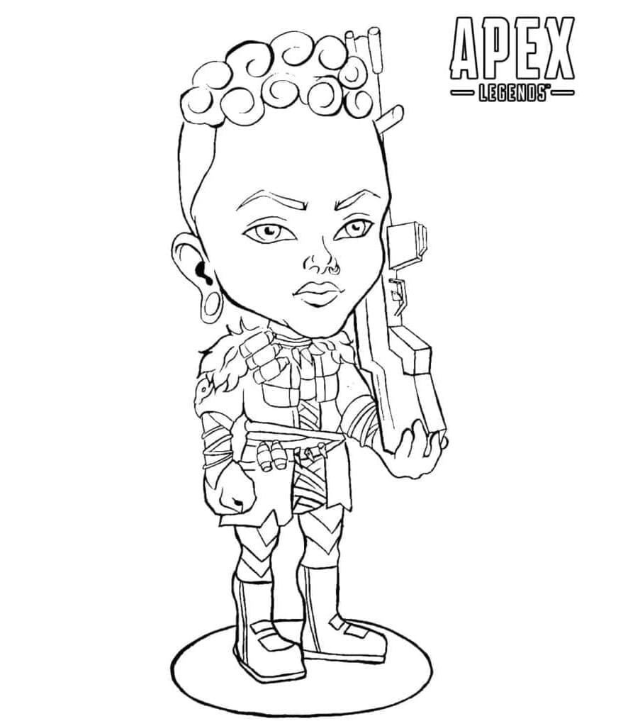 Baby Bangalore Apex Legends Coloring Page