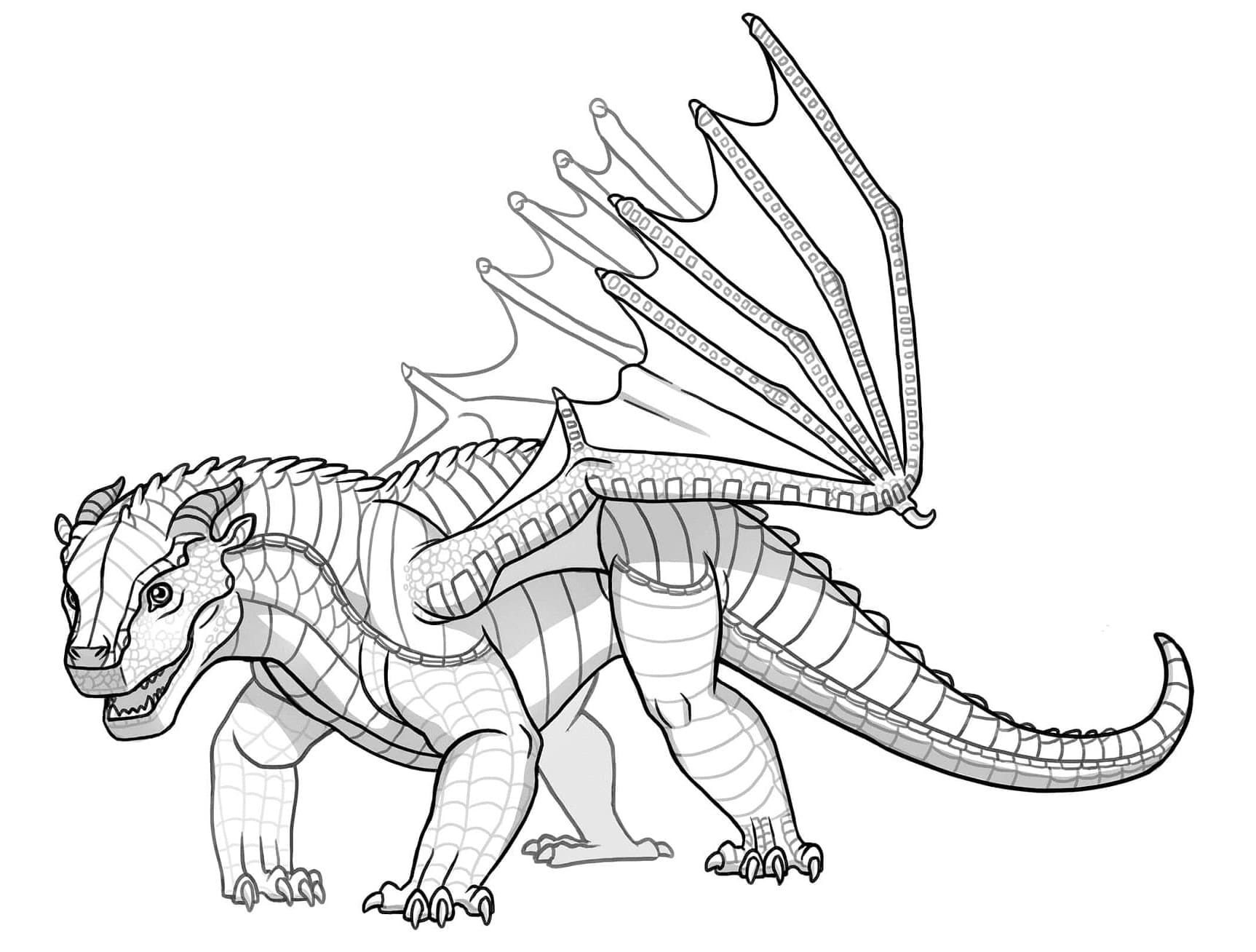 Baby Mudwing Ember Dragon Coloring Page