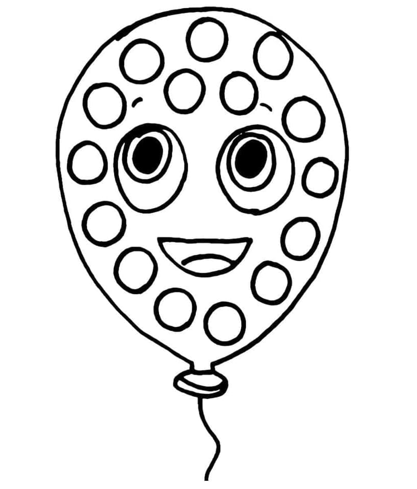 Balloon Pop It Coloring Page