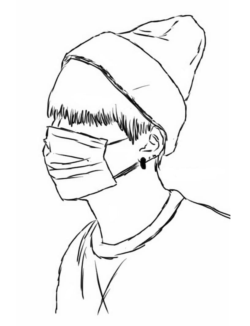 Bangtan Boys BTS Free Printable Coloring Page