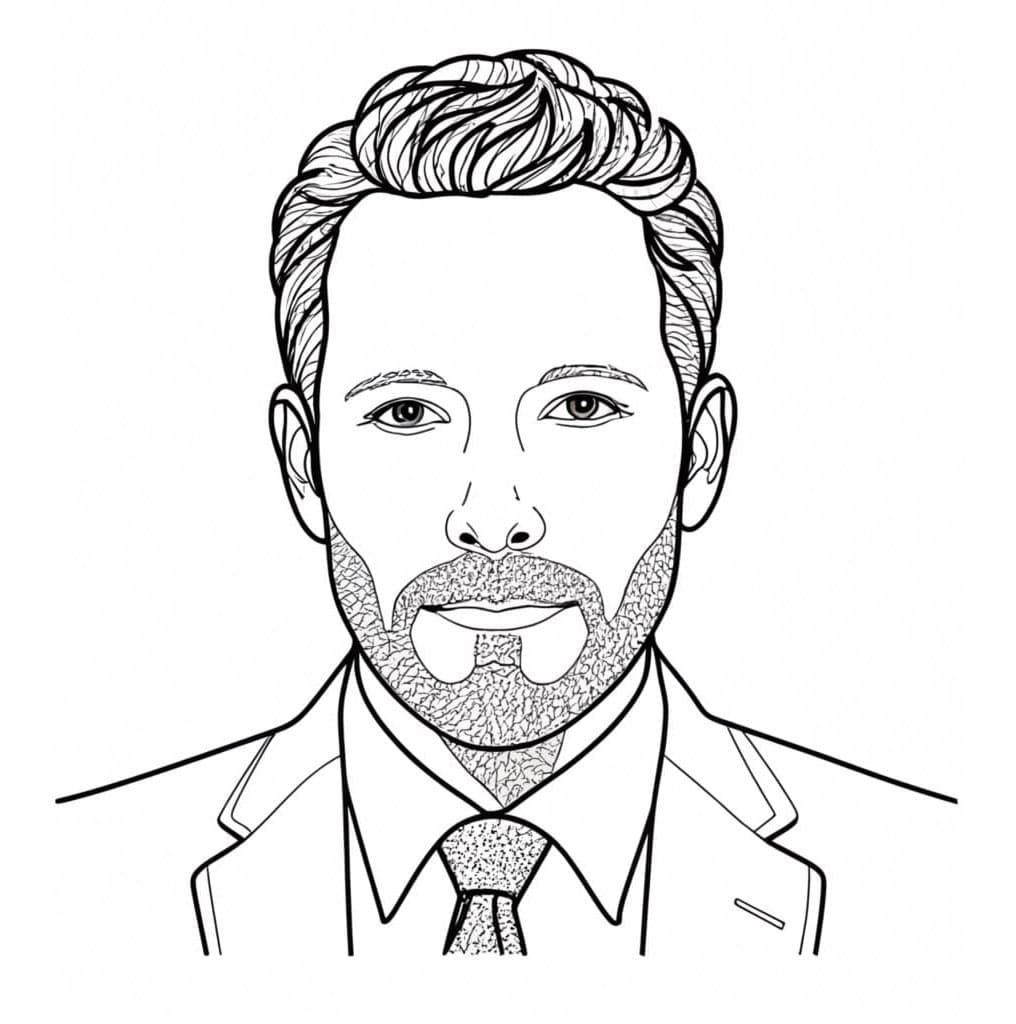 Ben Affleck Hollywood Maverick Coloring Page