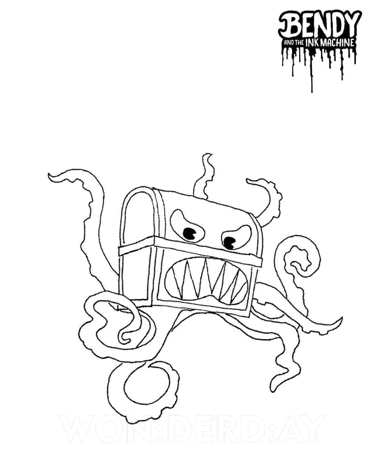 Bendy Chester the Charming Coloring Page