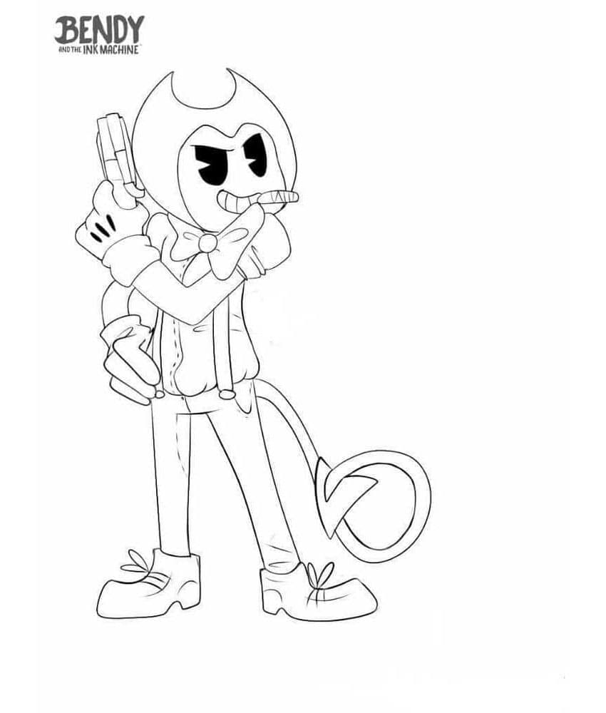 Bendy and the Machine Tales of Mystery Coloring Page