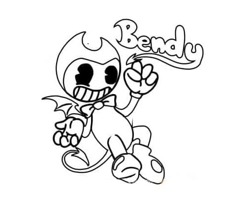 Bendy the Jokester Coloring Page