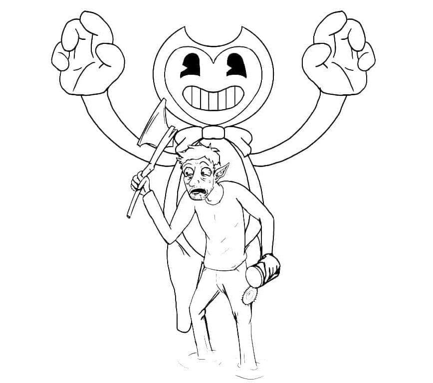 Bendy the Malevolent Coloring Page