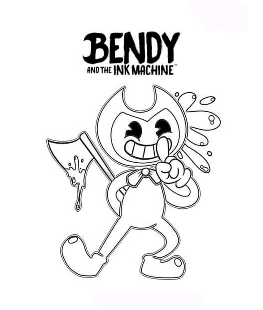 Bendy's Axe Adventures The Free Edition Coloring Page