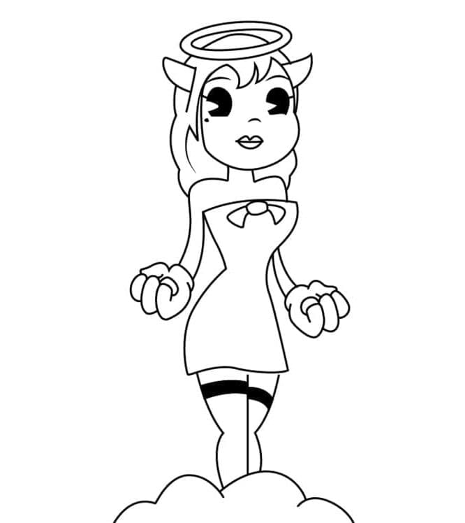 Bendy's Comrade Alice Angel Coloring Page