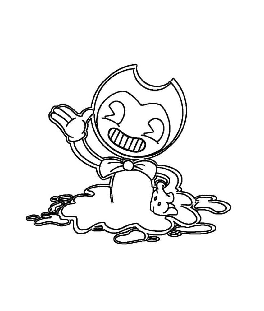 Bendy's Escapade The Free Edition Coloring Page