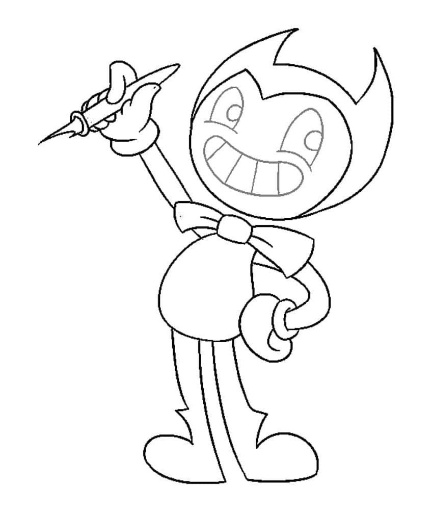 Bendy's Pen Adventures The Free Edition Coloring Page