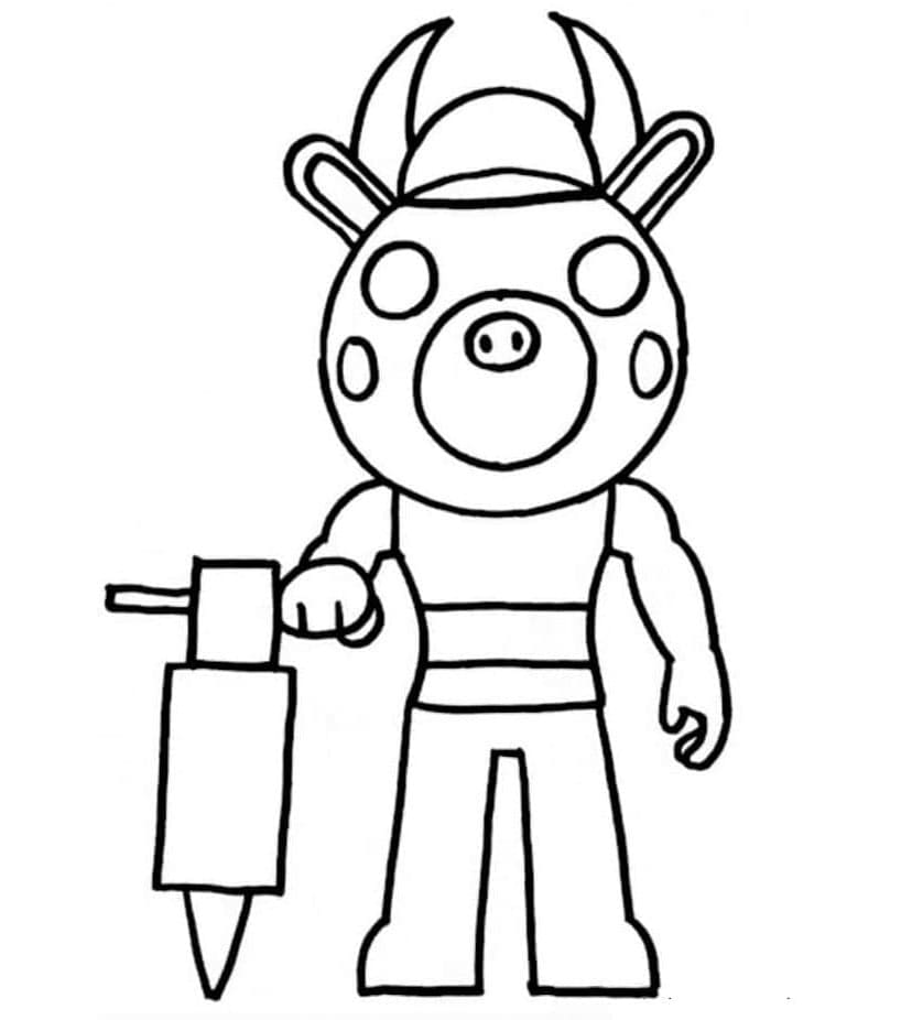 Billy Costume in Piggy Roblox Coloring Page