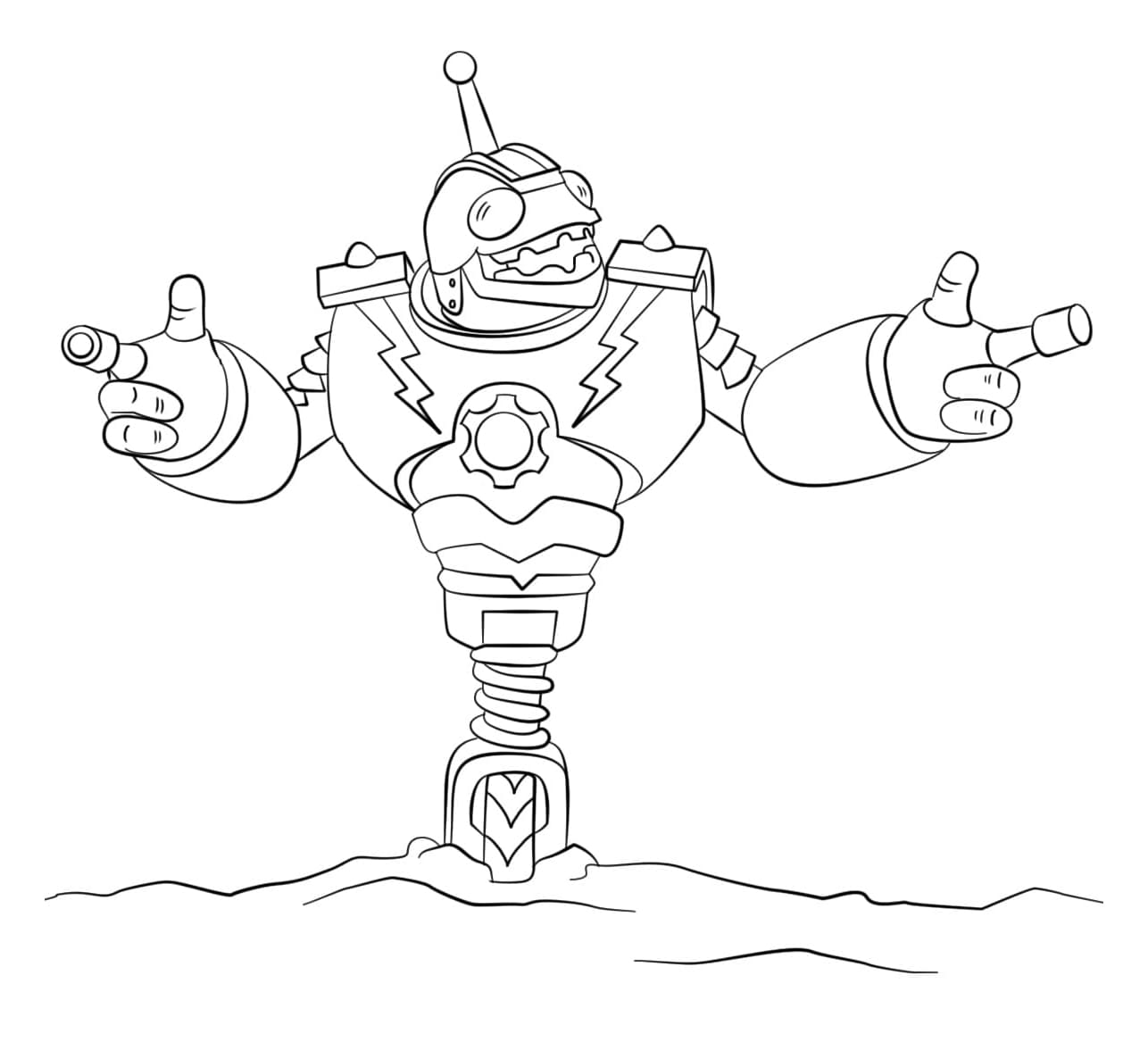 Bouncer From Skylanders Free Coloring Page