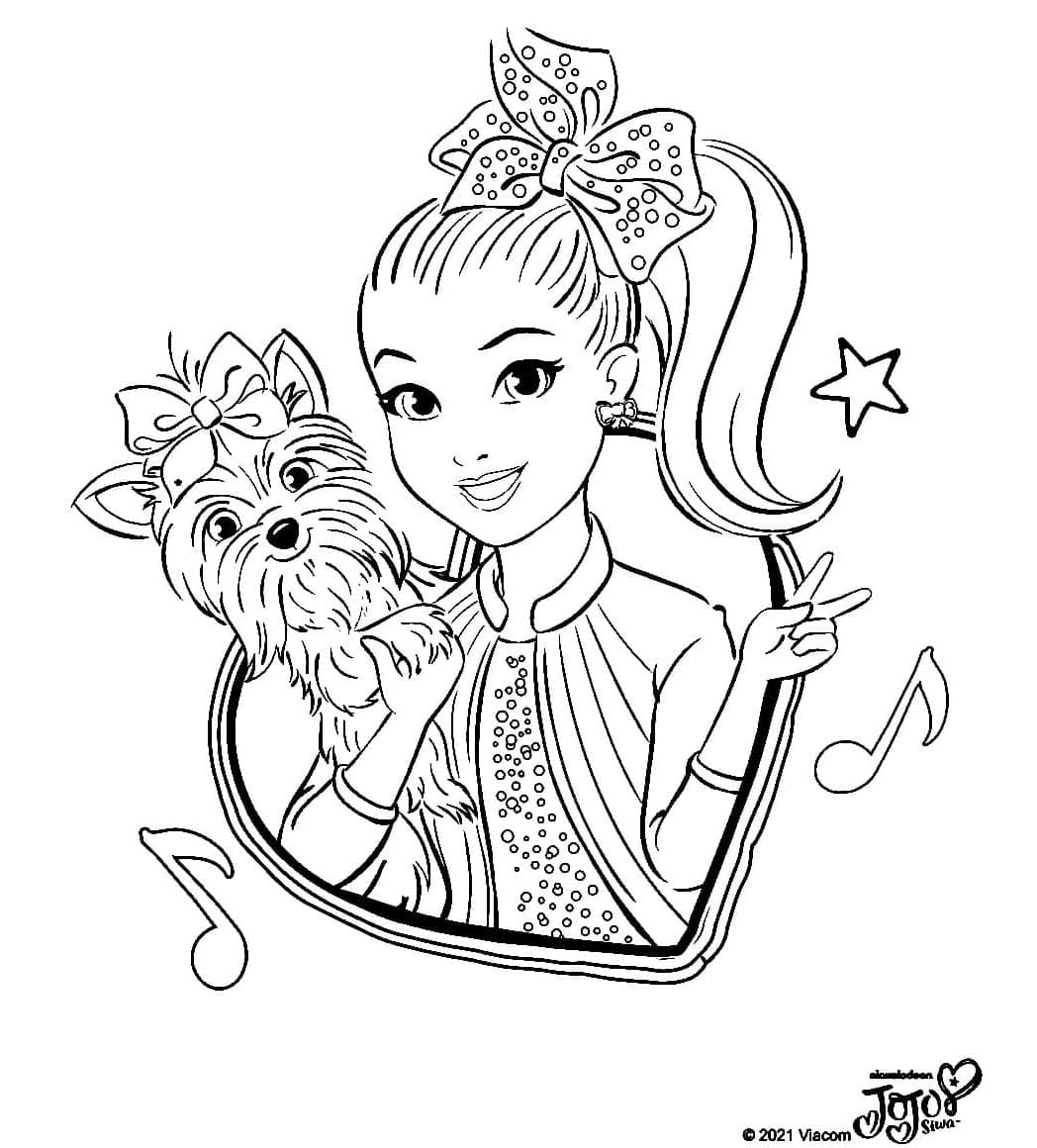 Bow Bow and Jojo Siwa Fun and Fabulous Adventures Coloring Page