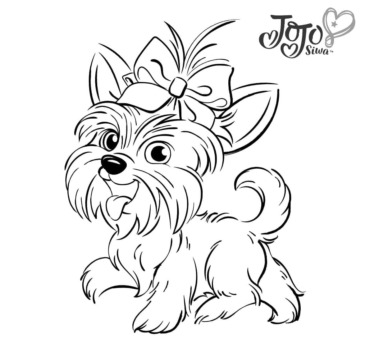 BowBow Pawsitively Adorable Companion Coloring Page