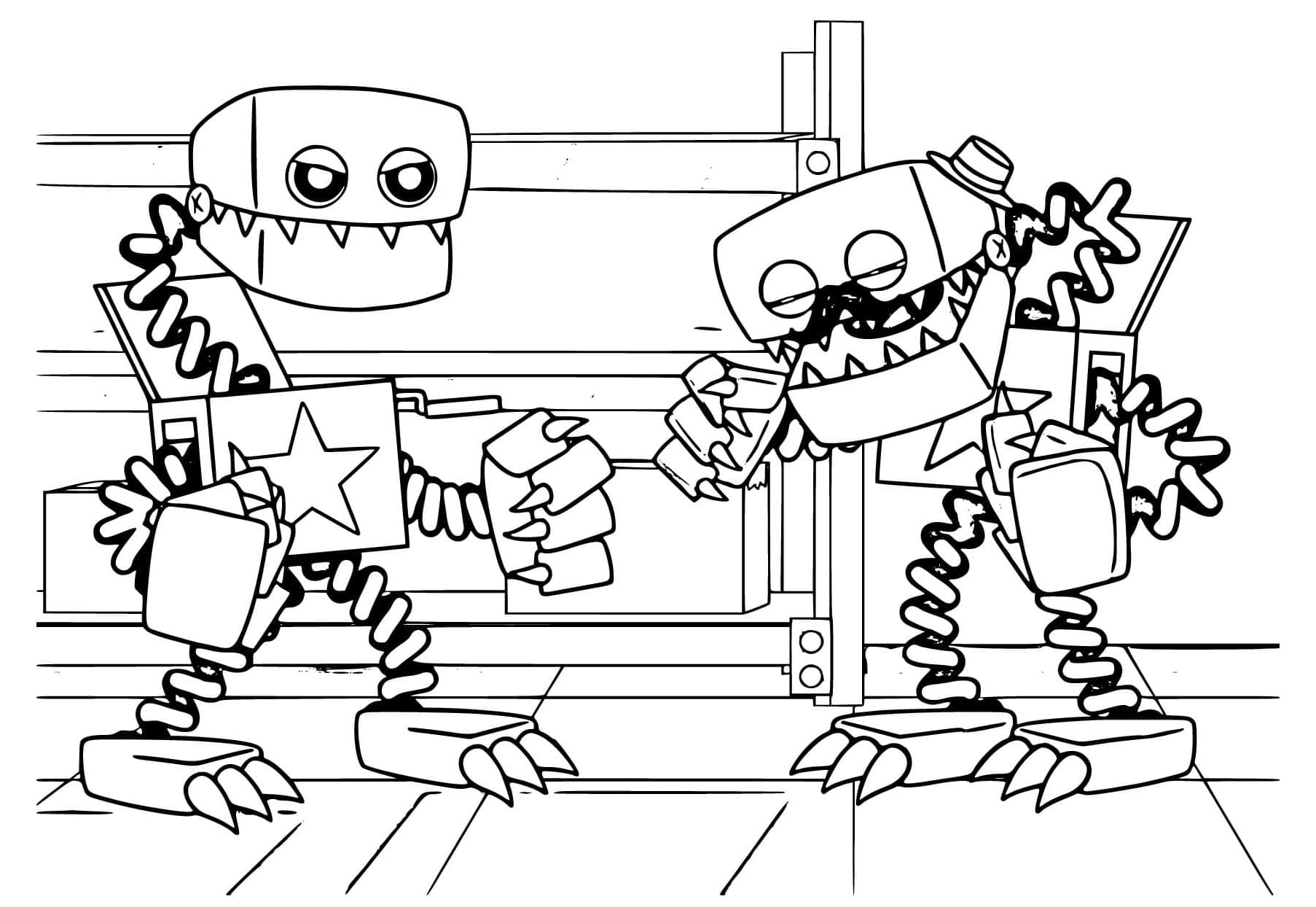 Boxy Boo Junior Coloring Page