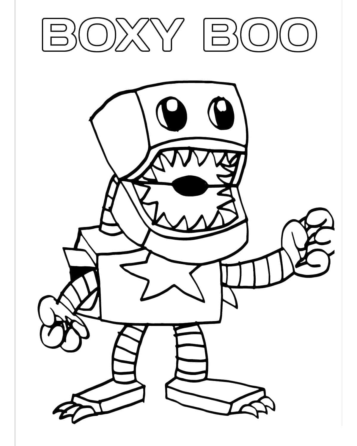 Boxy Boo Printables Coloring Page