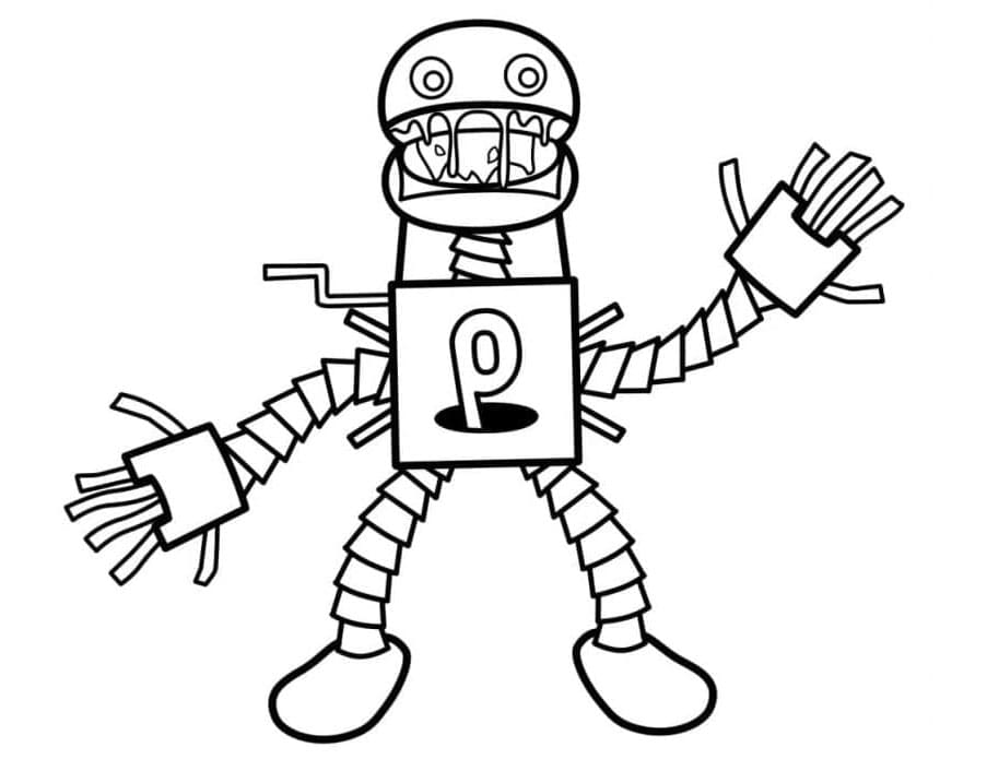 Boxy Boo Visual Coloring Page