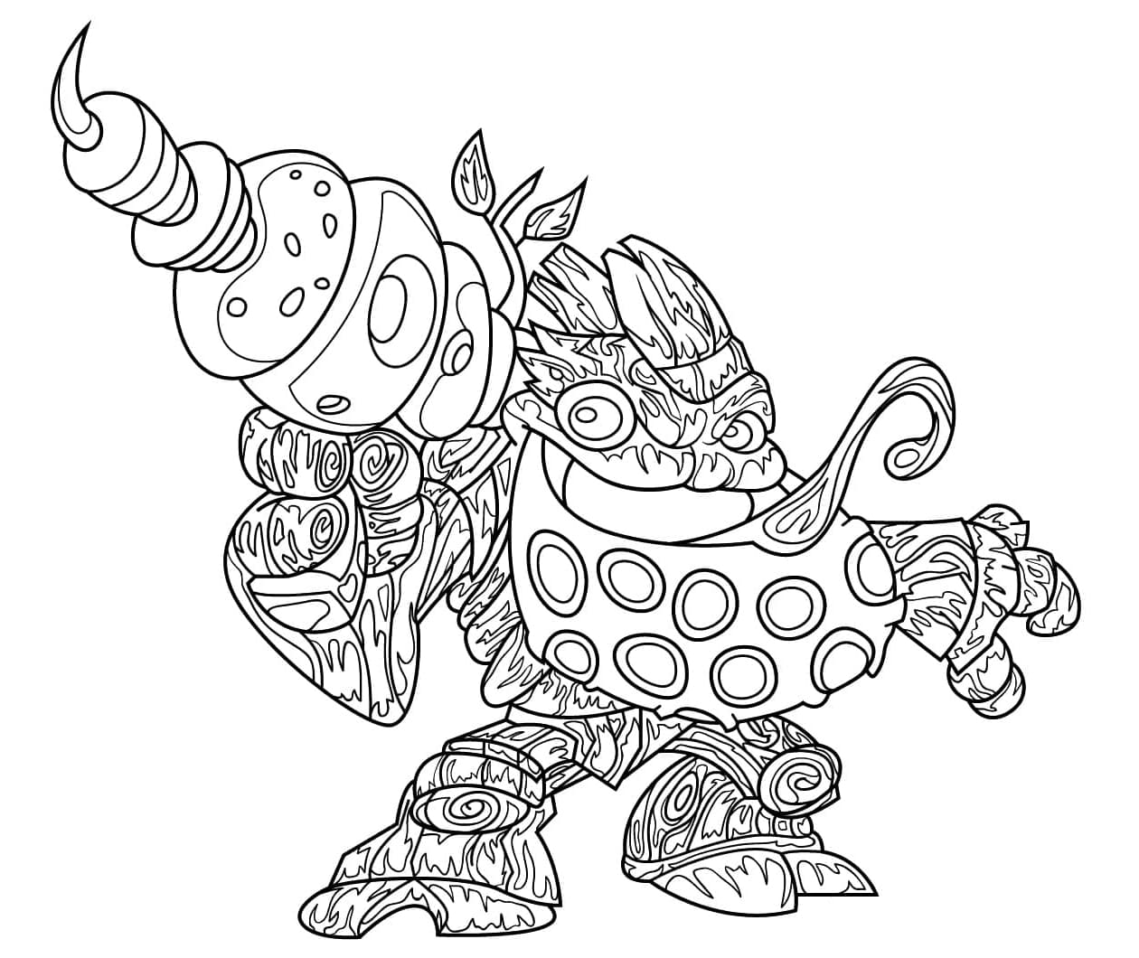 Bubble Blast Skylanders Free Printable Coloring Page