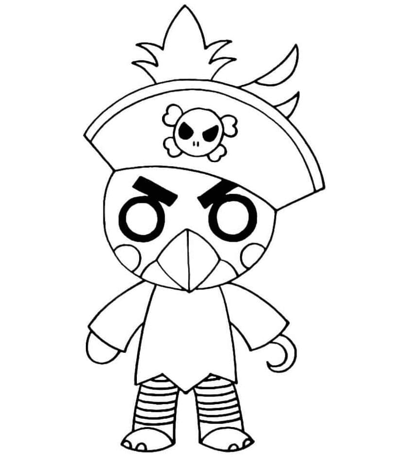 Budgey Costume in Piggy Roblox Coloring Page