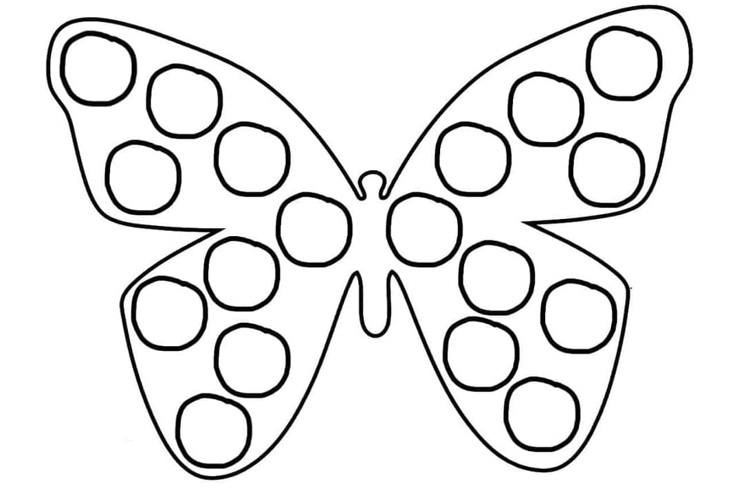 Butterfly Pop It Coloring Page