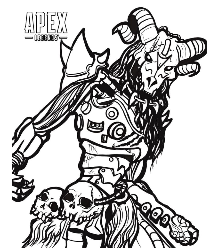 Character From Apex Legends Coloring Page