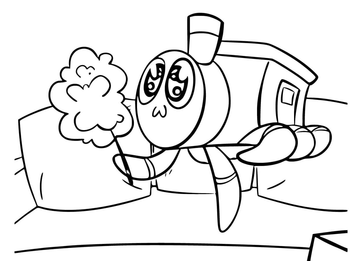 Charming Choo-Choo Charles Coloring Page