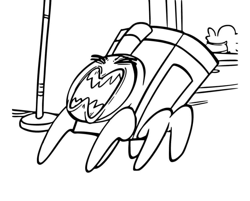 Cheerful Choo-Choo Animation Coloring Page