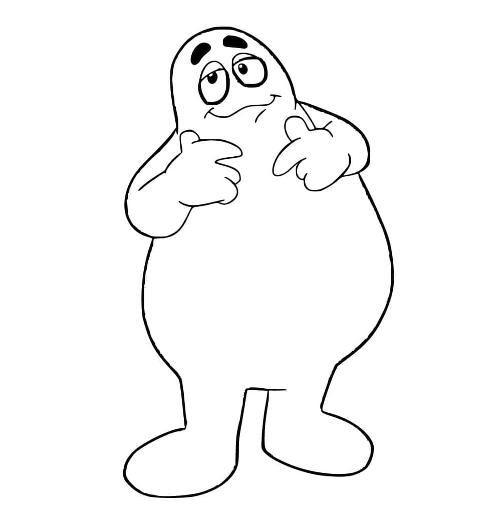 Cheerful Grimace Coloring Page