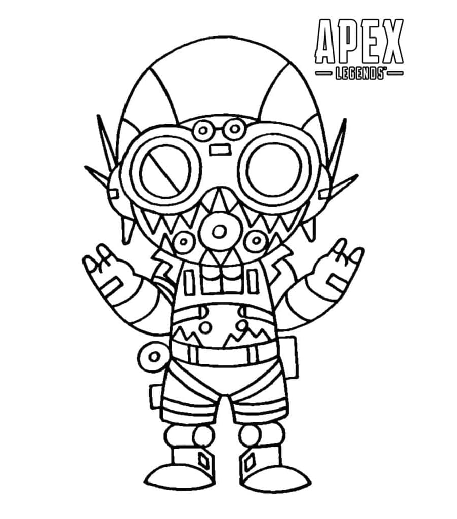 Chibi Octane Apex Legends Coloring Page