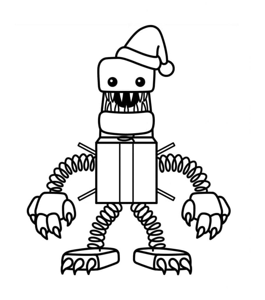 Christmas Boxy Boo Coloring Page