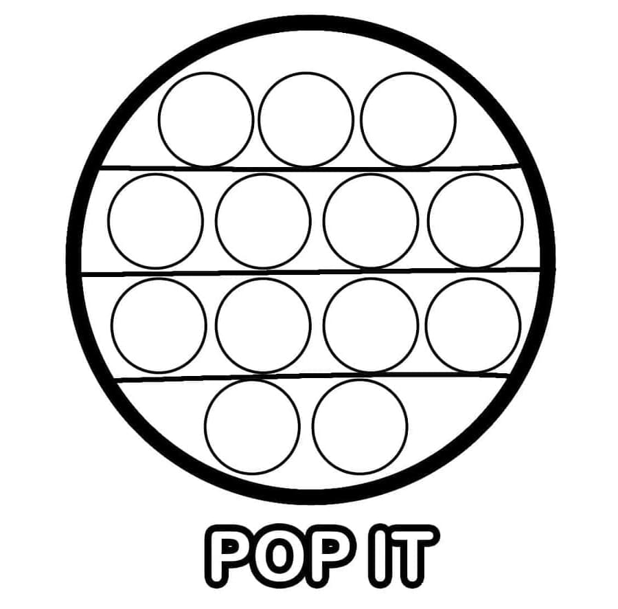 Circle Pop It Coloring Page