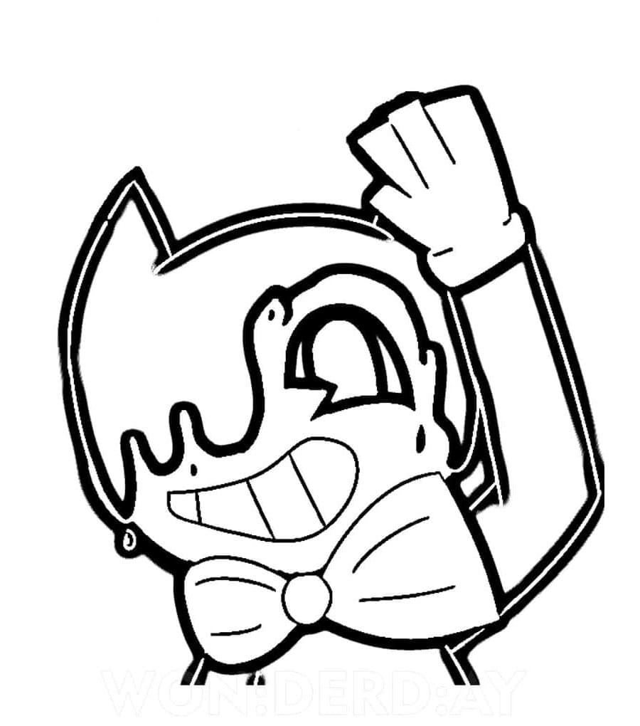 Classic Bendy Adventures Free Edition Coloring Page